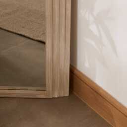Kubu 170 x 50cm Wooden Arch Mirror - Whitewash - thumbnail 5