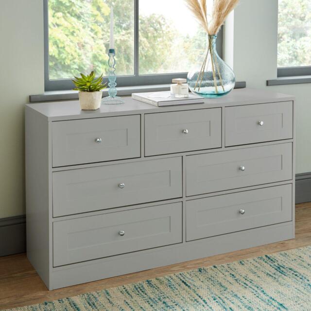 Stevie 7 Drawer Chest of Drawers - Grey - image 1