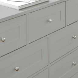 Stevie 7 Drawer Chest of Drawers  - Grey - thumbnail 3