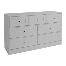 Stevie 7 Drawer Chest of Drawers  - Grey - thumbnail 6