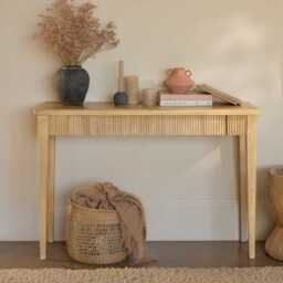 Raleigh Whitewash Console Table - thumbnail 1