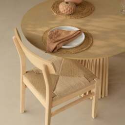 Willow Whitewash Oak Oval Dining Table Set - 6 Seater - Tilly Woven Dining Chairs - Whitewash Oak Legs - thumbnail 5