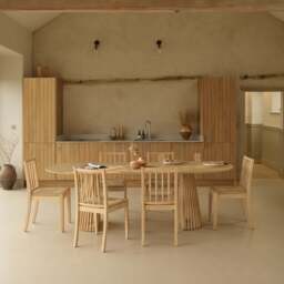 Willow Whitewash Oak Oval Dining Table Set - 6 Seater - Tilly Woven Dining Chairs - Whitewash Oak Legs - thumbnail 2