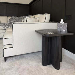 Orla Black Mango Wood Square Side Table - thumbnail 2