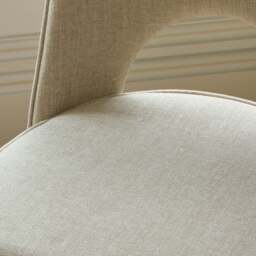 Dolly Mink Taupe Dining Chairs - Set of 2 - Black Metal Legs - thumbnail 3
