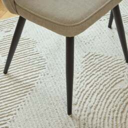 Dolly Mink Taupe Dining Chairs - Set of 2 - Black Metal Legs - thumbnail 5