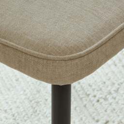 Dolly Mink Taupe Dining Chairs - Set of 2 - Black Metal Legs - thumbnail 6