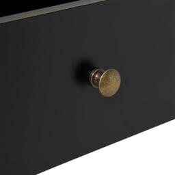 Charlie Two Drawer Bedside Table in Noir Black - thumbnail 6