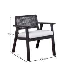 Willow Armchair Stained Black - thumbnail 5