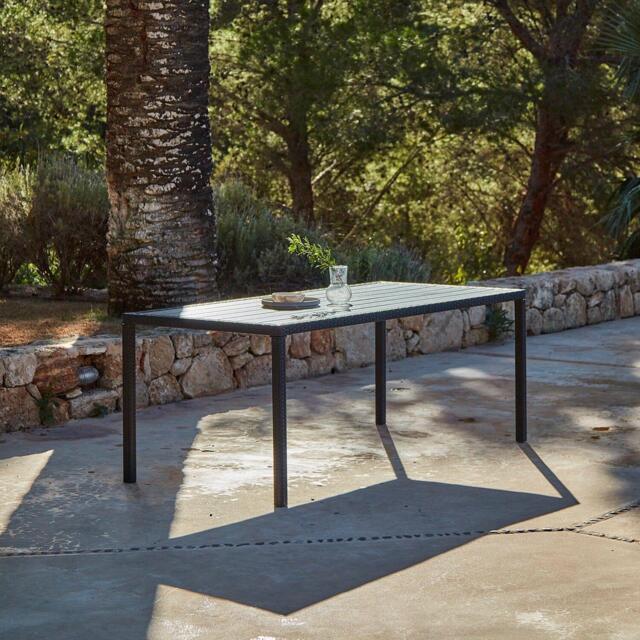 Marston 8 Seater Garden Dining Table - Black - Polywood Top - image 1