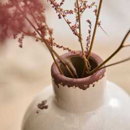 Corsino 22cm Ceramic Vase - Off White - thumbnail 2