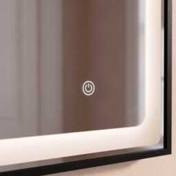 Ingham 65x45cm LED Arch Bathroom Mirror - Black - thumbnail 4