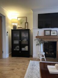 Lua Tall Cabinet in Noir Black with Fluted Glass - thumbnail 5