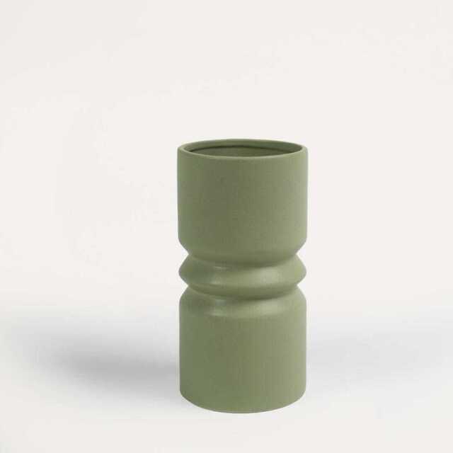 Ackton 25cm Ceramic Vase - Sage Green - image 1
