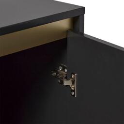 Iliana 2 Door Small Sideboard - Charcoal Grey & Gold Legs - thumbnail 6