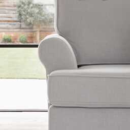 Annabelle Chaise Corner Sofa - Cloud Grey with Pale Oak Legs - thumbnail 5