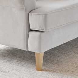 Annabelle Chaise Corner Sofa - Cloud Grey with Pale Oak Legs - thumbnail 4