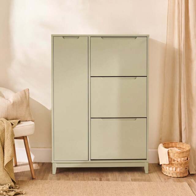 Coby Shoe Cabinet with Shelves - Pistachio Green - image 1