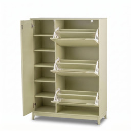 Coby Shoe Cabinet with Shelves - Pistachio Green - thumbnail 2