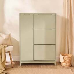 Coby Shoe Cabinet with Shelves - Pistachio Green