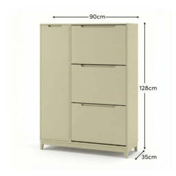Coby Shoe Cabinet with Shelves - Pistachio Green - thumbnail 6