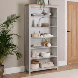 Bampton Stone Grey Tall  Bookcase