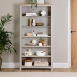 Bampton Stone Grey Tall  Bookcase - thumbnail 2