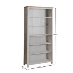 Bampton Stone Grey Tall  Bookcase - thumbnail 3