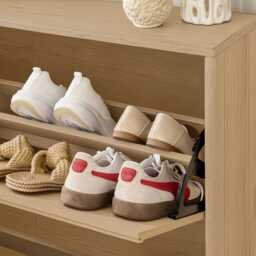 Raleigh Shoe Cabinet - 2 Door - Whitewash - thumbnail 3