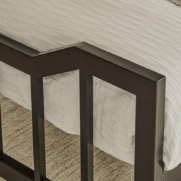 Marie Single Size Bed - Black Metal - thumbnail 4