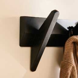 Roe Small Coat Rack - Black Oak - thumbnail 6