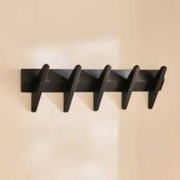 Roe Small Coat Rack - Black Oak - thumbnail 2