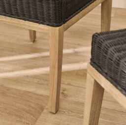 Reid Slate Grey Dining Chairs - Set of 2 - Whitewash Mindi Wood Legs - thumbnail 4