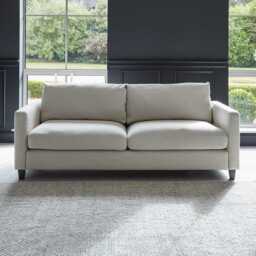 Ava 3 Seater Sofa - Light Beige Boucle with Black Oak Legs - thumbnail 2