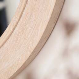 Langton 75cm Wooden Round Mirror - Whitewash - thumbnail 5