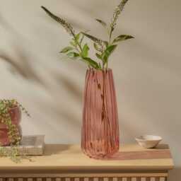 Veneto 29cm Glass Vase - Cerise