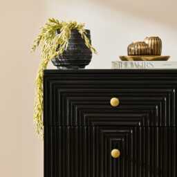 Rayna 6 Drawer Chest of Drawers - Jet Black - thumbnail 5
