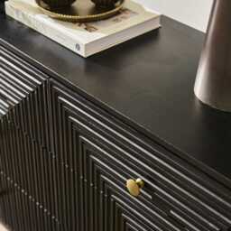 Rayna 6 Drawer Chest of Drawers - Jet Black - thumbnail 4
