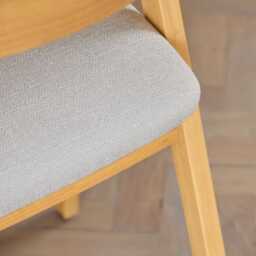 Ella Fawn Linen Dining Armchairs - Set of 2 - Pale Oak Legs - thumbnail 6
