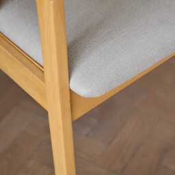 Ella Fawn Linen Dining Armchairs - Set of 2 - Pale Oak Legs - thumbnail 4