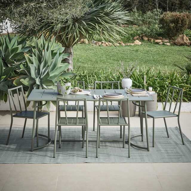 Wilder 6 Seater Metal Garden Dining Set - image 1