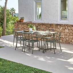 Wilder 6 Seater Metal Garden Dining Set - thumbnail 3
