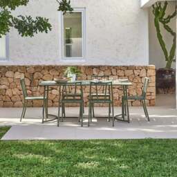 Wilder 6 Seater Metal Garden Dining Set - thumbnail 5