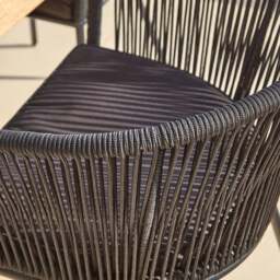 Hali Black Rope Chair with Cushions - Set of 2 - thumbnail 5