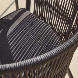 Hali Black Rope Chair with Cushions - Set of 2 - thumbnail 4