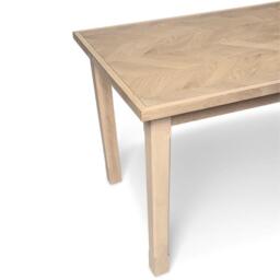 Ella Pale Oak Dining Table Set - 6 Seater - 2 Freya Sand Carver Chairs & 4 Dining Chairs - Whitewash Oak Legs - thumbnail 5