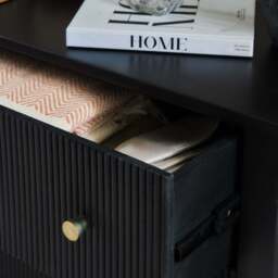 Jade 3 Drawer Chest of Drawers - Jet Black - thumbnail 5