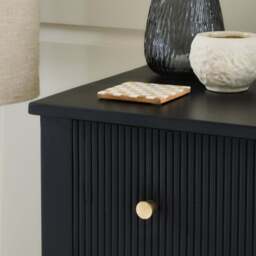 Jade 3 Drawer Chest of Drawers - Jet Black - thumbnail 3