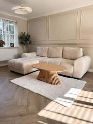 Willow Whitewash Oval Coffee Table - thumbnail 5
