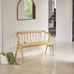 Mabel 3 Seater Bench - Pale Oak - thumbnail 2